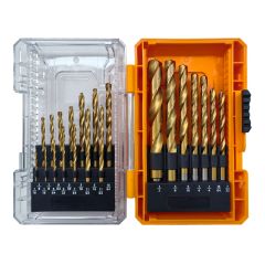 Ensemble de forets au titane, 1/16" à 1/2", 130 mm, 21 mcx