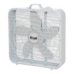 Ventilateur de plancher, carré, 20 po, 3 vitesses, blanc