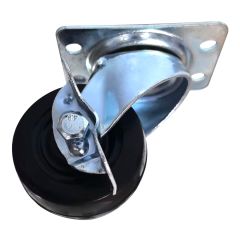 Swivel Caster With Brake - Rubber - 2" - 57kg Load Capacity