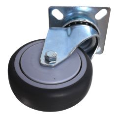 Swivel Caster - Rubber - 3" - 75kg Load Capacity - Grey
