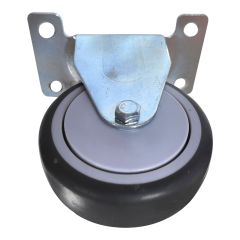 Rigid Caster - Rubber - 3" - 75kg Load Capacity - Grey