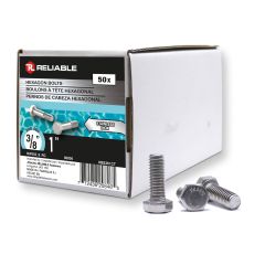 Hex Bolts - 3/8" x 1" - Stainless Steel - 50/Pkg