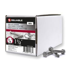 Lag Bolts - 1/4" x 1-1/2" - Stainless Steel - 50/Pkg