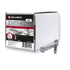 Lag Bolts - 1/4" x 3" - Stainless Steel - 25/Pkg