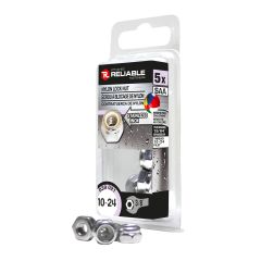 Hex Lock Nuts - 15/64" - Nylon Insert - 5/Pkg