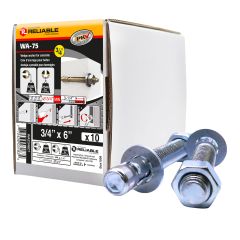 Wedge Anchors for Concrete - 3/4" x 6" - 10/Pkg