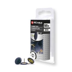 Thumbtacks - #4 x 3/8" - Black - 55/Pkg