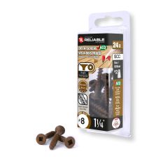 Vis pour bois traité, #8 x 1-1/4", enduit céramique, brun, 24/pqt