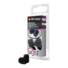 Socket Set Screws - 3/8" x 1/2" - Black - 5/Pkg