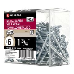 Metal Screws - #6 x 1 3/4" - Self-Tapping - Type A - 100/Pkg