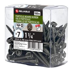 Wood Screws - #7 x 1-1/4" - Type 17 - Natural - 100/Pkg
