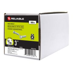 Hex Head Bolts - 5/16" x 3" - Full Thread - 50/Pkg
