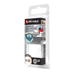 Stainless Steel Hex Nuts - 6-32 - 6/Pkg
