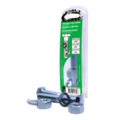 Bolts with Nuts and Washers - 7/16" x 2 1/2" - Grade 2 - 2/Pkg