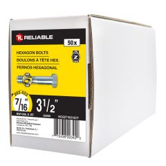 Hex Bolt - Grade 5 - Zinc-Plated - 7/16" x 3-1/2" - 50-Pack