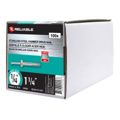 Drive Nail Anchor - 1/4" x 1-1/4" - 100 Pack