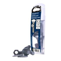 Carriage Bolts - 3/8" x 1-1/2" - Hot-Dip Galvanized - 4/Pkg