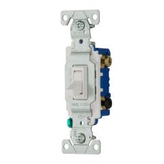Toggle Switch - Single Pole - 15A - 120V - White