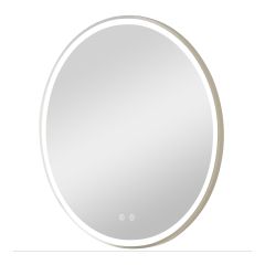 Miroir rond DEL, 27 1/2", antibuée, nickel brossé