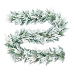 Guirlande de Noël givrée, 144 pointes, 2,7 m