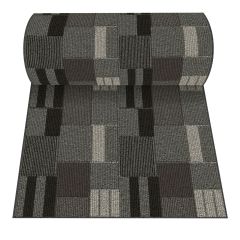 Bricks Decorative Rug - 24" x 600" - Charcoal
