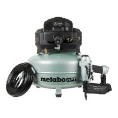 Air Compressor Kit - 6-Gallon - Oil-Free - 18-Gauge Nailer