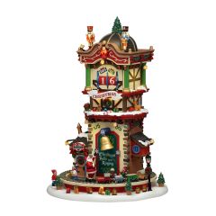 Tour horloge compte à rebours de Noël, animée, adaptateur 4,5 V