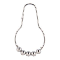 Shower Curtain Hooks - 1.5" x 2.83" - Chrome-Plated - 12/Pkg