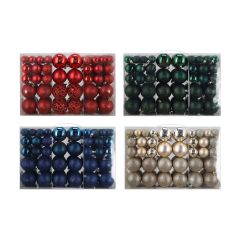 Mixted Christmas Balls Set - Mixed Colors - 100 Pcs
