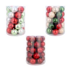Christmas Balls Set - Mixed Colors - 34 Pcs