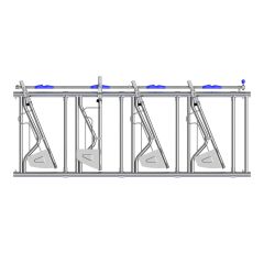 Self-Locking Dairy Cattle Headlock - 4-Place - 10'