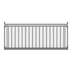 Square Post with Base Plate - Galvanized - 80 mm x 1.45 m