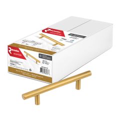 T-Bar Cabinet Pulls - 3 3/4" Spacing - Brussed gold - 8/Pkg
