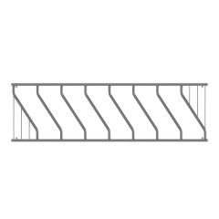 Diagonal-Bar Cattle Feeding Barrier - 3.5 m - 7 Spaces