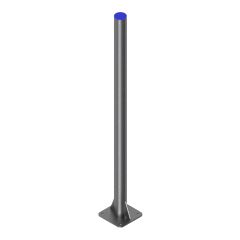Bare Post on Plate - Galvanized Steel - 76 mm x 1,45 m