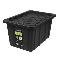 Storage Tote with Lid - 102 L - Free Inventory App - Black