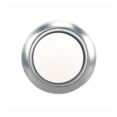 Bouton poussoir filaire DEL, argent