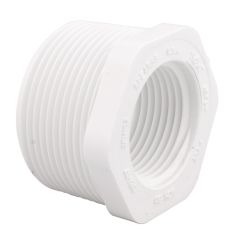 S40 PVC Threaded Bushing - 3/4" x 1/2"