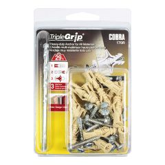 TripleGrip #6 Beige (+ Screws) + Drill Bit Anchors (20)
