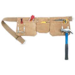Durable leather carpenter's apron