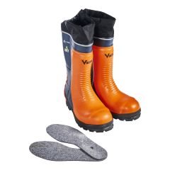 Safety Boots - Rubber - Orange/Black - Size 9