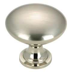 Copperfield Contemporary Metal Knob - Brushed Nickel - 10/Pkg - 30 mm