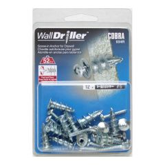WallDriller Zinc #6 (+ Screws) Anchors (12)