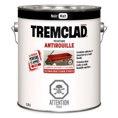 Tremclad Oil Based Rust Paint - Matte - Black - 3.78 l