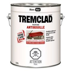 Tremclad Oil Based Rust Paint - Matte - White - 3.78 l