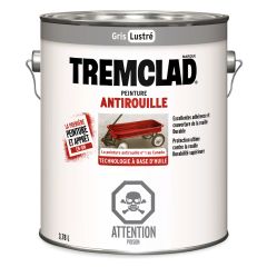 Tremclad Oil Based Rust Paint - Gloss - Grey - 3.78 l