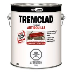 Tremclad Oil Based Rust Paint - Gloss - Black - 3.78 l