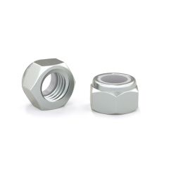 Hex Lock Nut with Nylon Insert - Zinc - 1/2" - 4/Pkg