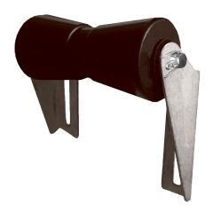 Rouleau de quille avec fixation, noir, 8"
