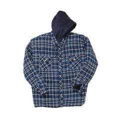 Flannel shirt with hood